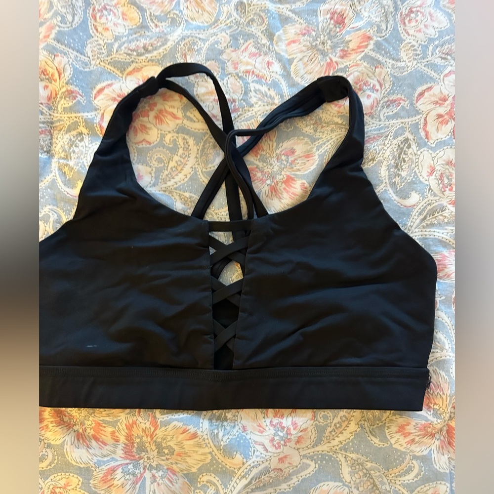 Lululemon Black Sports Bra with Crisscross Straps